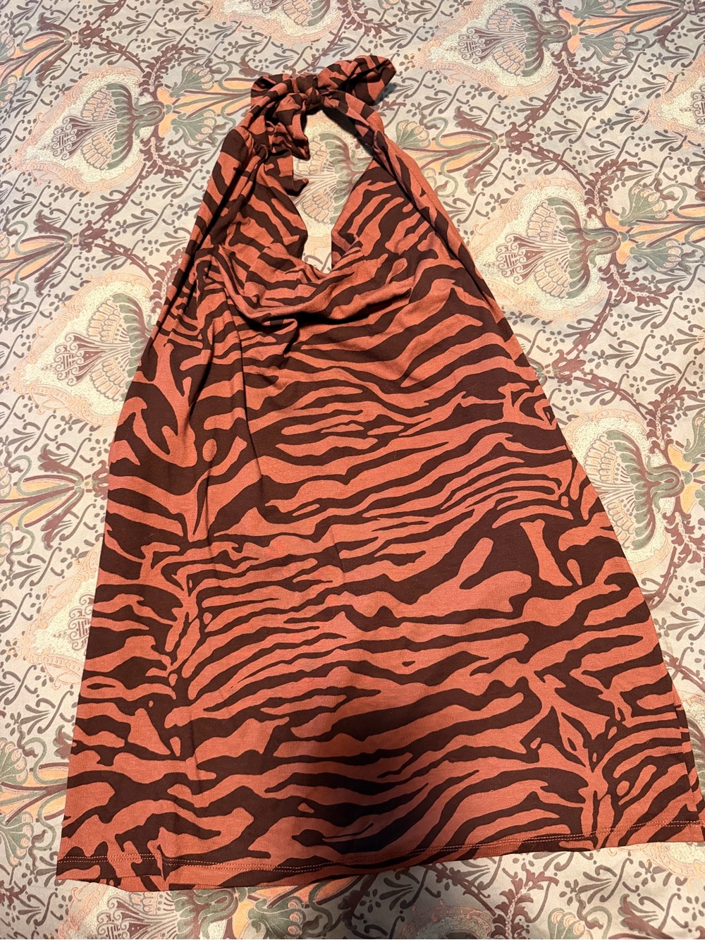 Old Navy Zebra Halterneck Top
